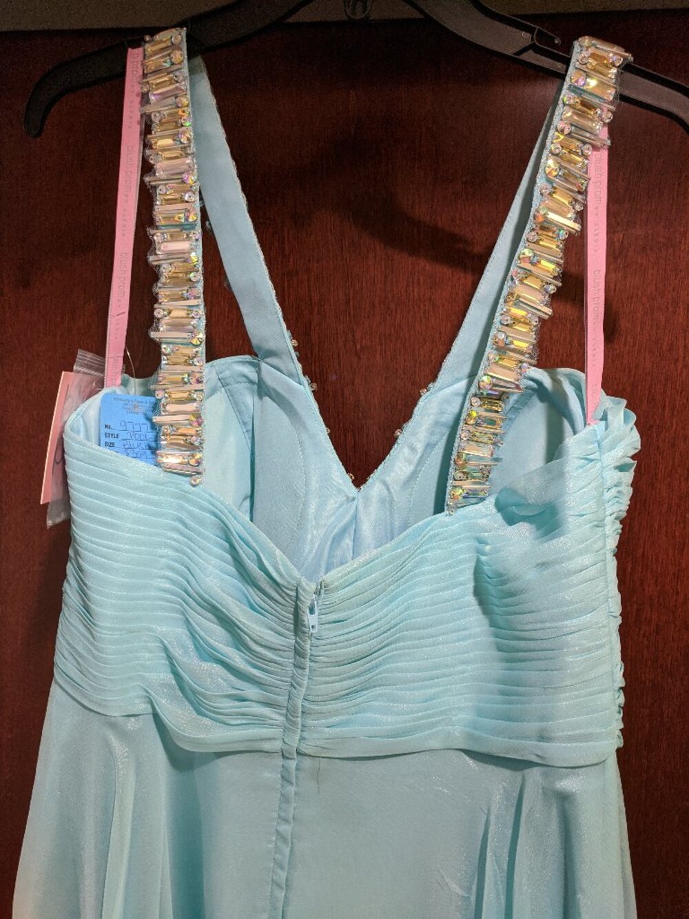 Blush Prom 9777 Size 14 Light Blue Prom Dress - Picture 8 of 8